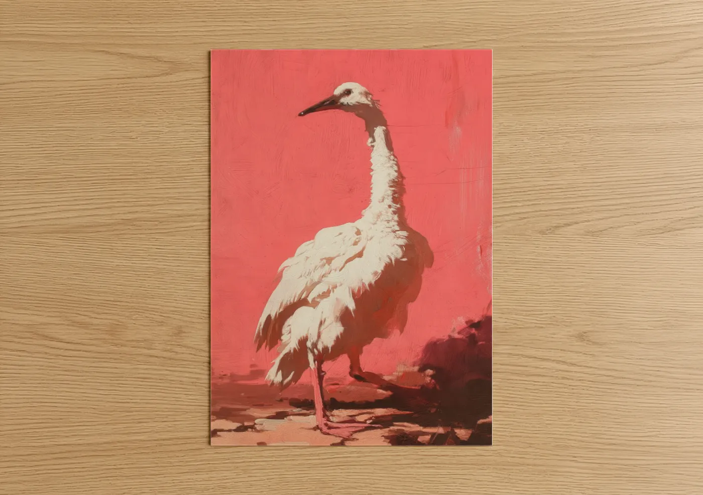 Crimson Swan Pop Art Bird Wall Art