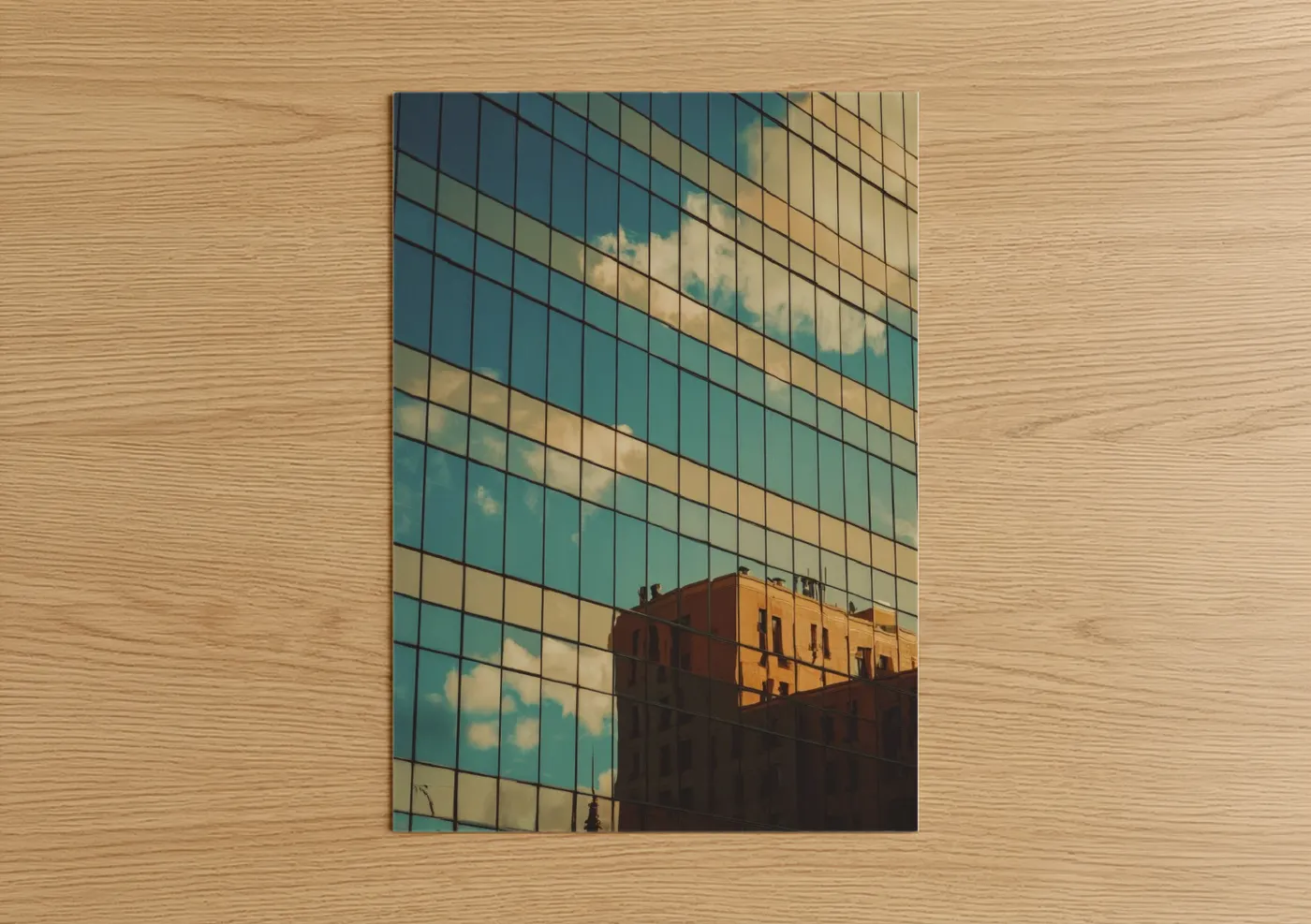 Modern Glass Building Reflection Art Wall Art