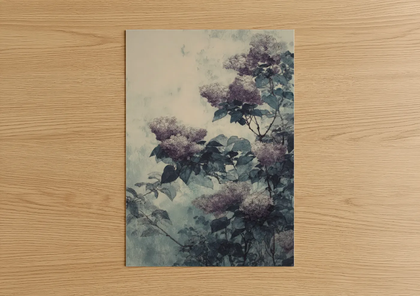 Misty Lilac Botanical Watercolor Wall Art