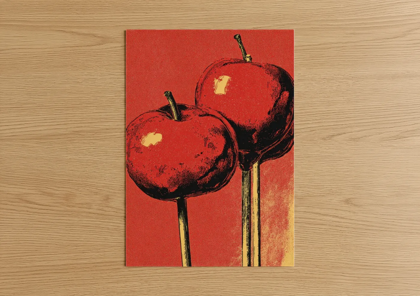 Red Lollipop Pop Art Illustration Wall Art