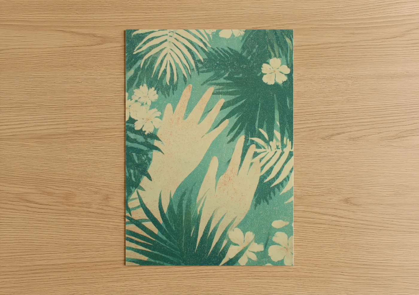 Tropical Hula Hands Vintage Wall Art