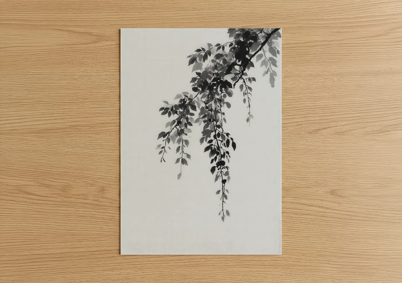 Cascading Wisteria Black White Photography Wall Art