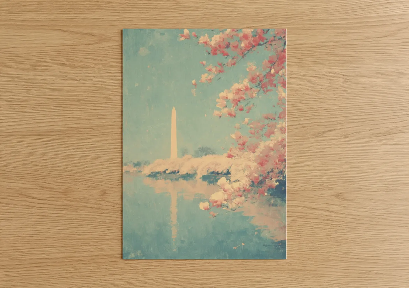 Cherry Blossom Washington Monument Wall Art