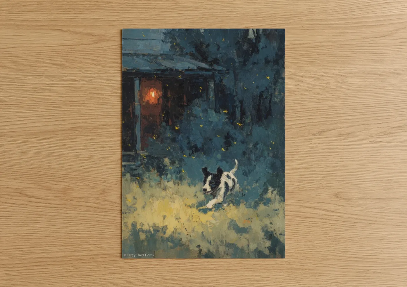 Firefly Night Impressionist Painting Wall Art