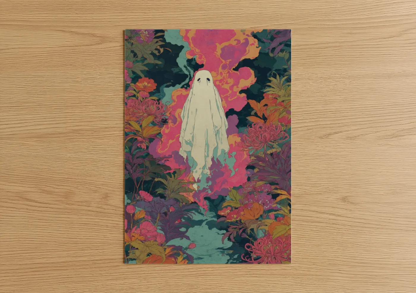 Spectral Ghost Floral Botanical Wall Art
