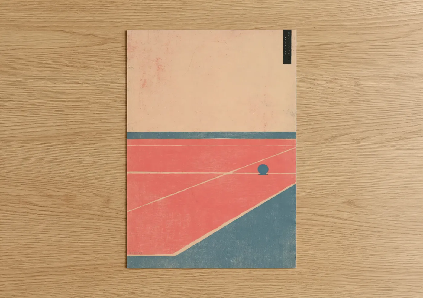 Minimalist Racquetball Court Wall Art