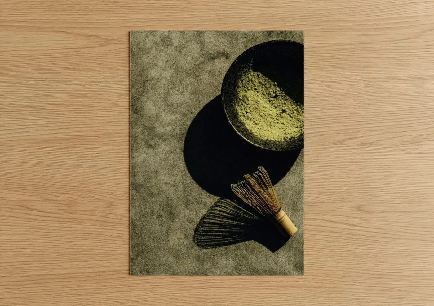 Matcha Tea Whisked Powder Art Wall Art