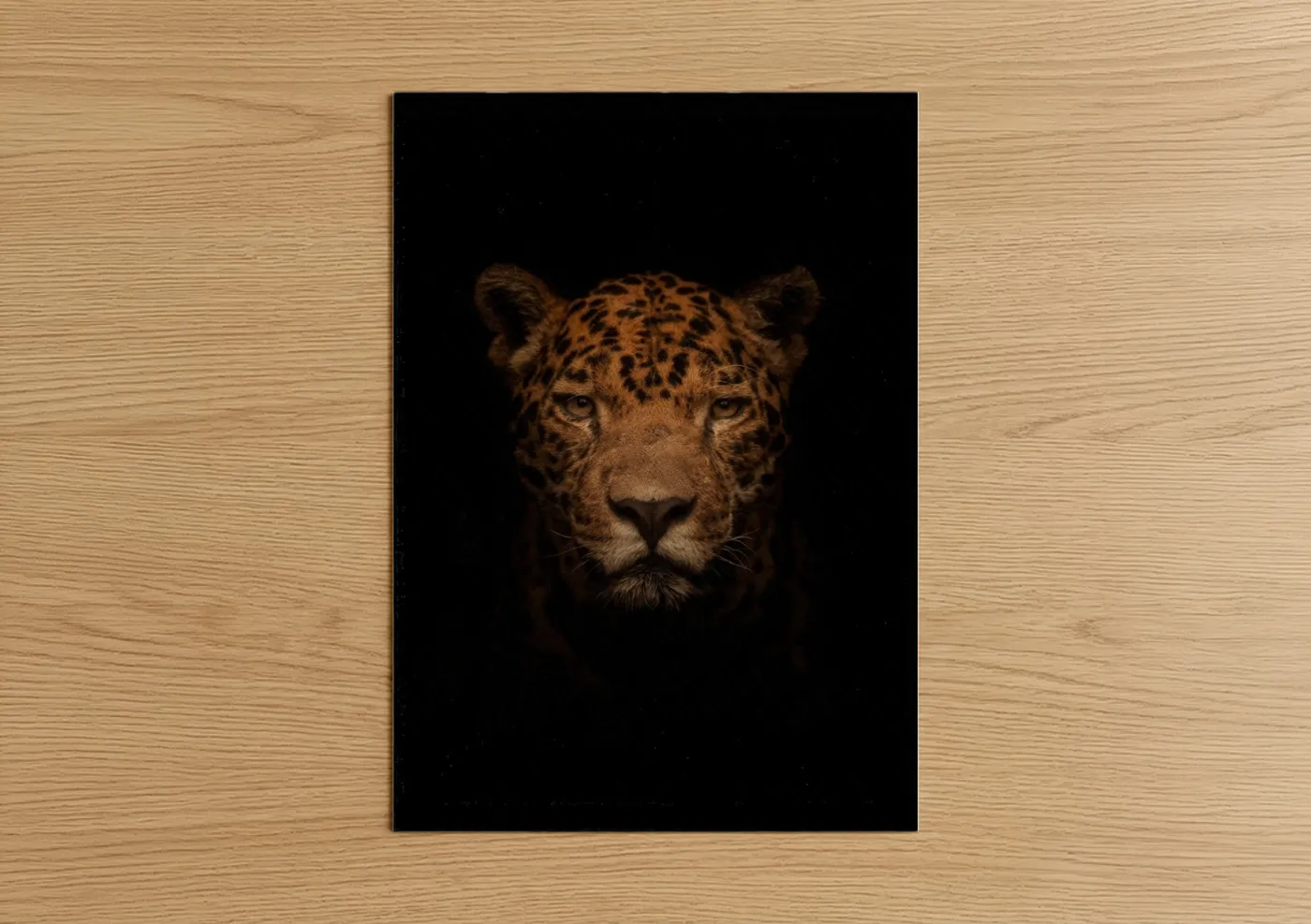 Golden Jaguar Portrait Wildlife Wall Art