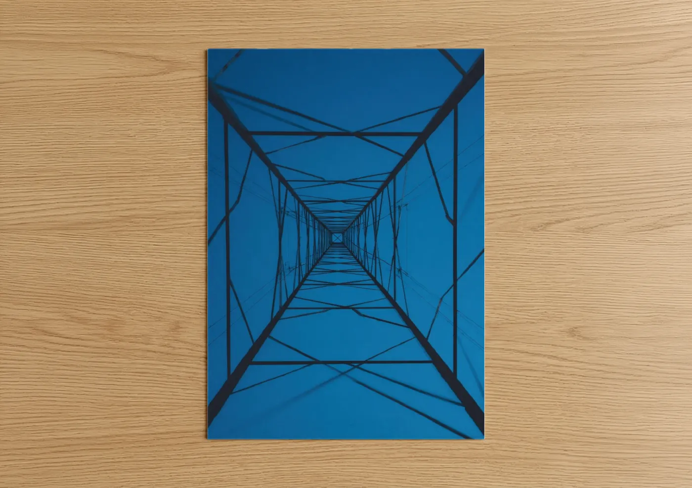 Power Lines Geometric Perspective Wall Art