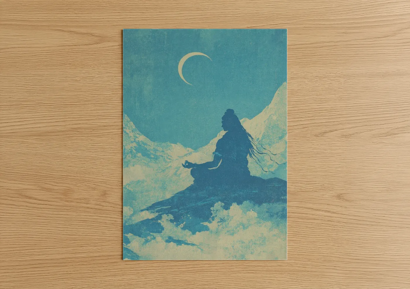 Moonlit Meditation Hindu Holiday Wall Art