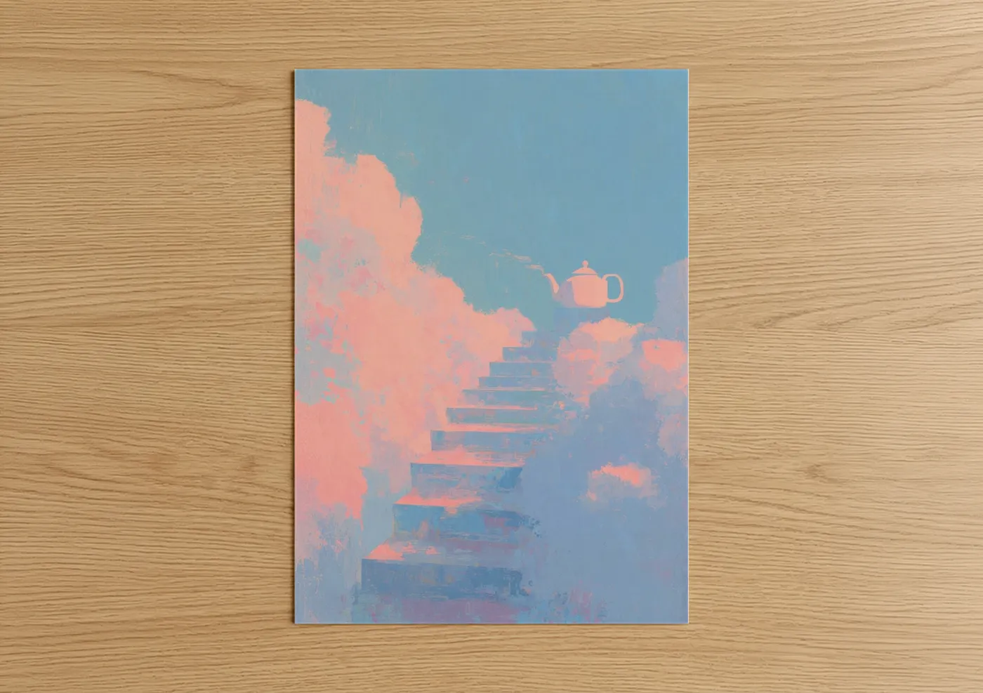 Celestial Staircase Dreamy Sky Wall Art