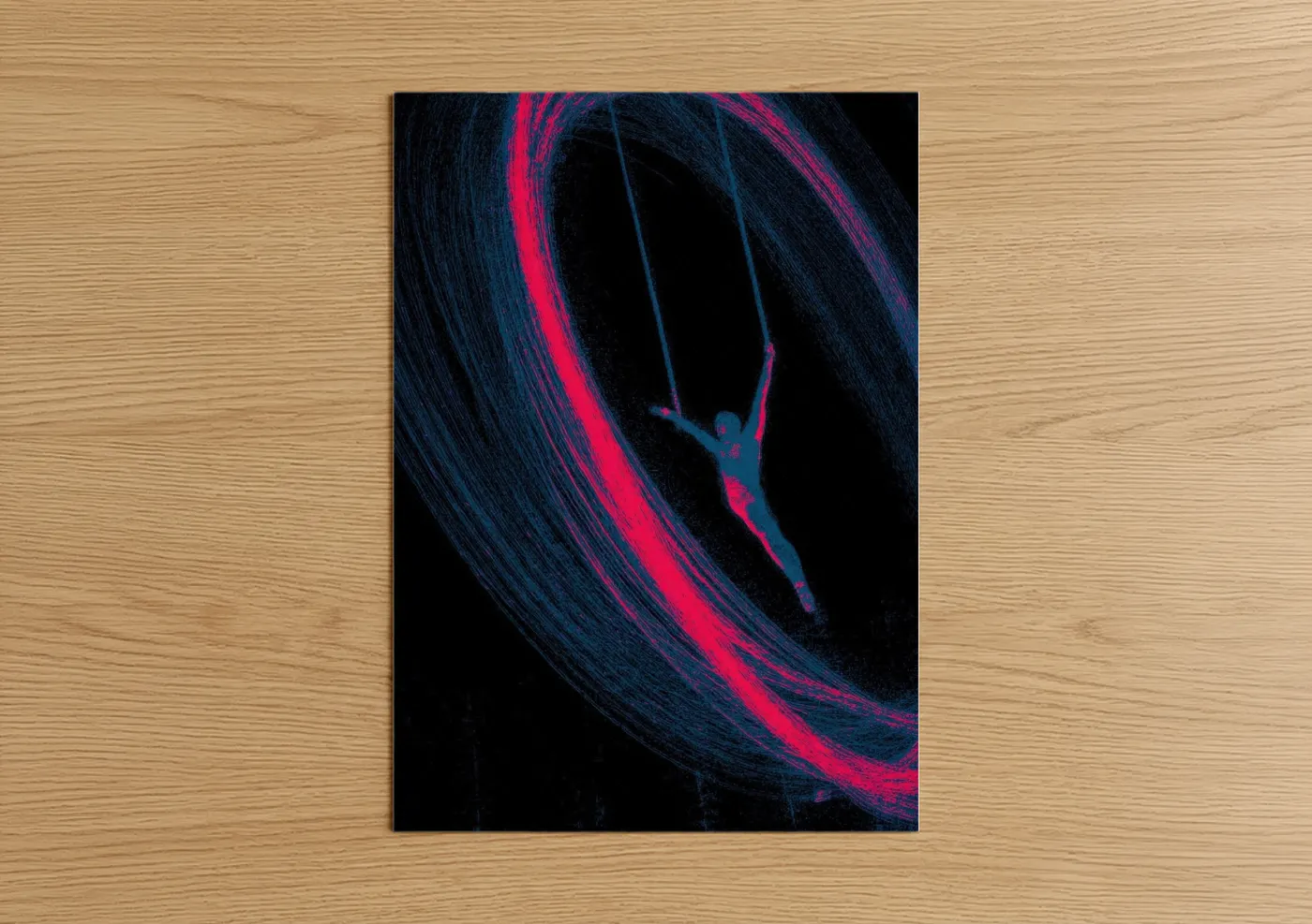 Neon Gymnast Digital Wall Art