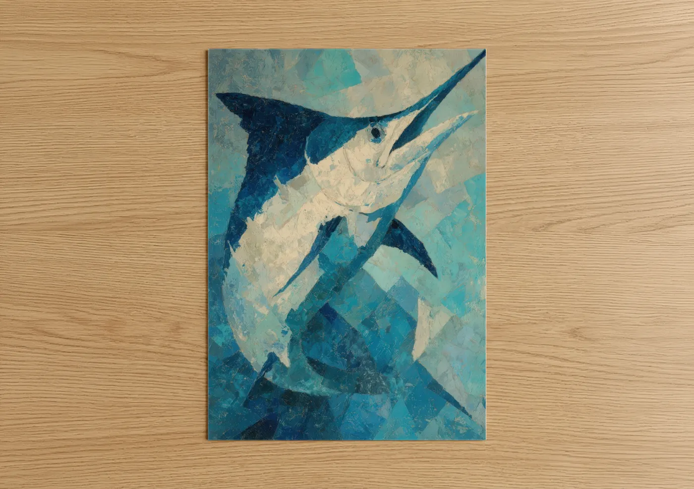 Blue Marlin Ocean Abstract Wall Art