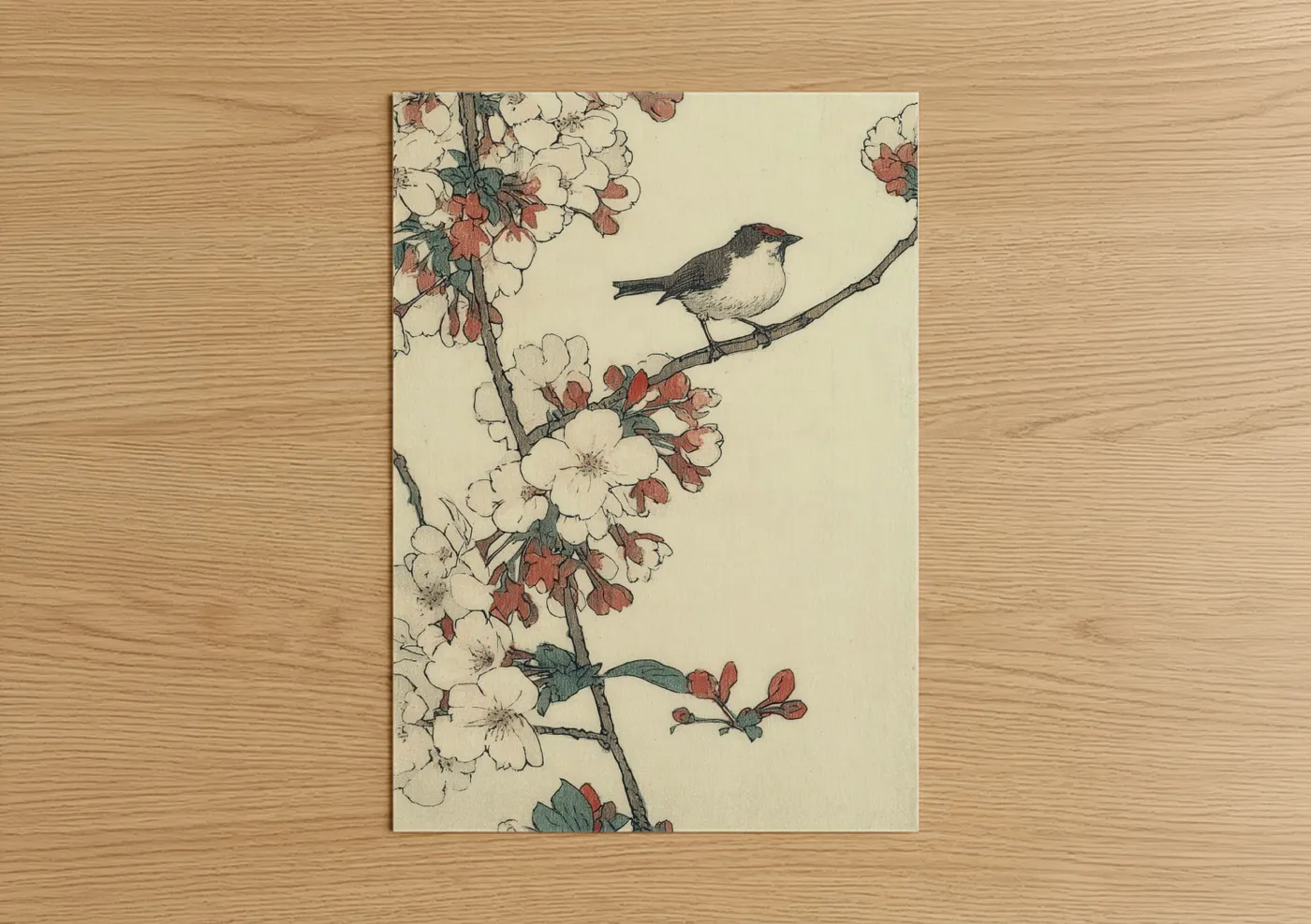 Spring Songbird Cherry Blossoms Wall Art