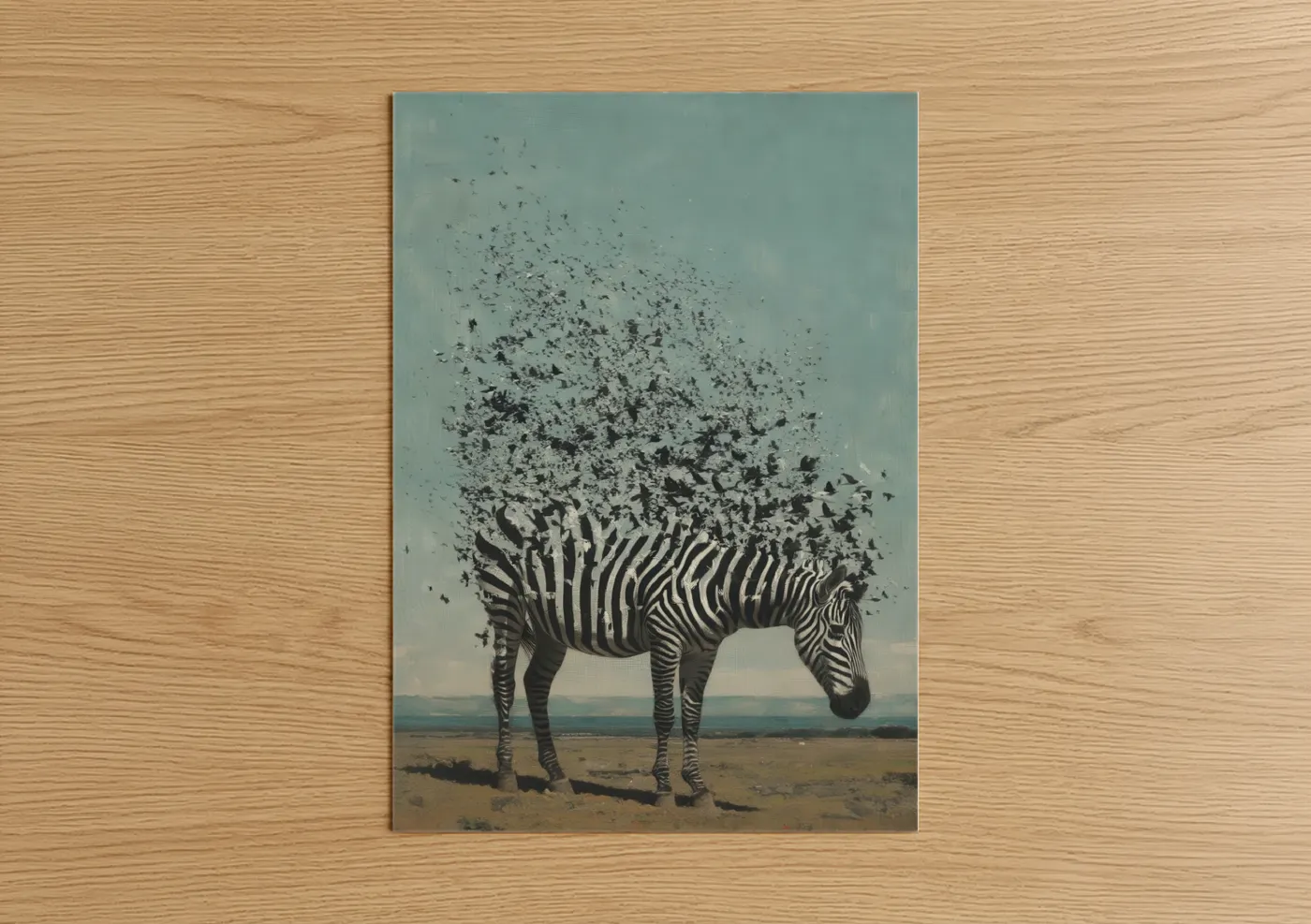 Dissolving Zebra Surreal Safari Wall Art
