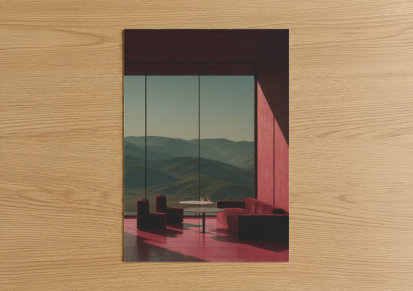Modern Winery With Mountain Vista View Wall Art
