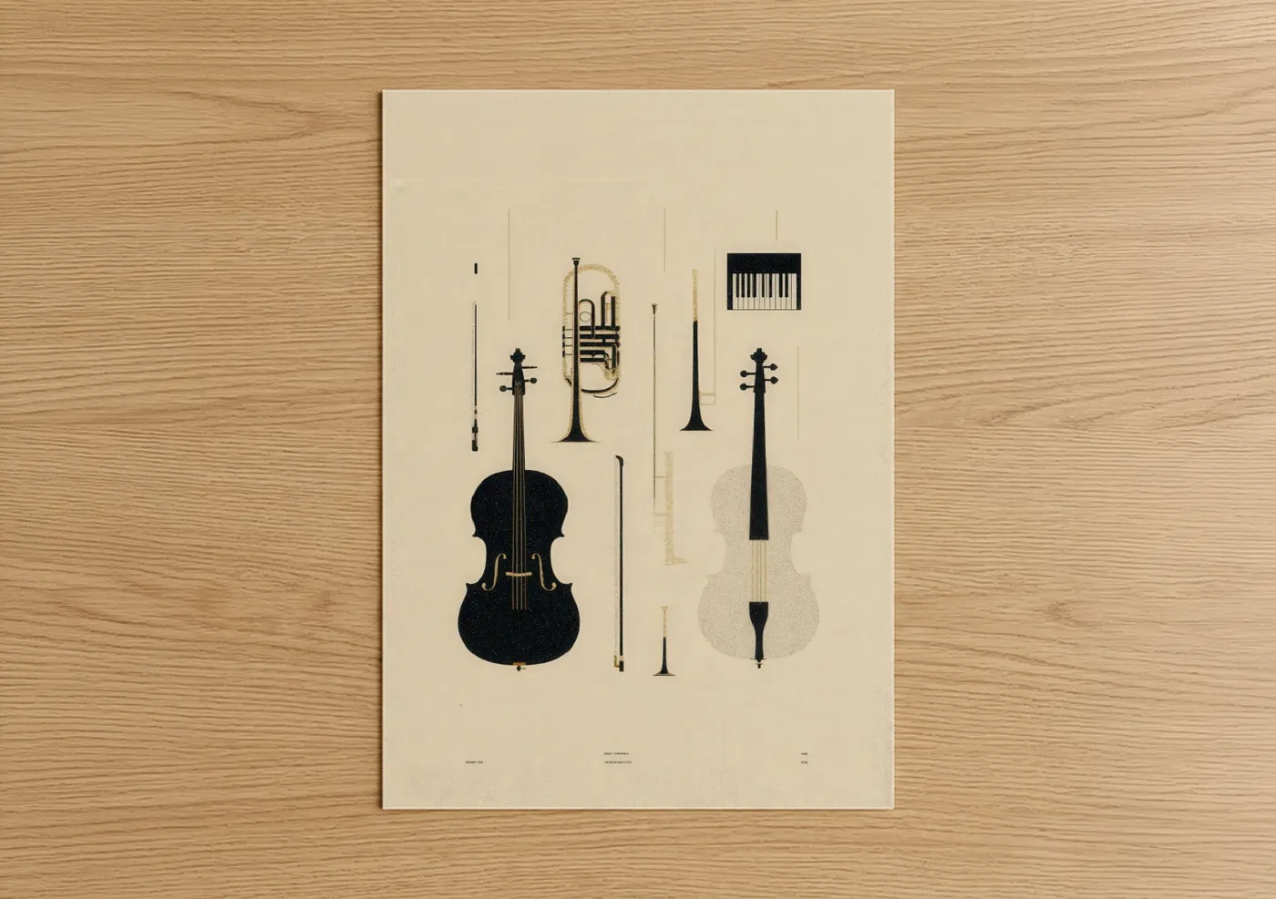 Classical Orchestra Instruments Minimalist Wall Art