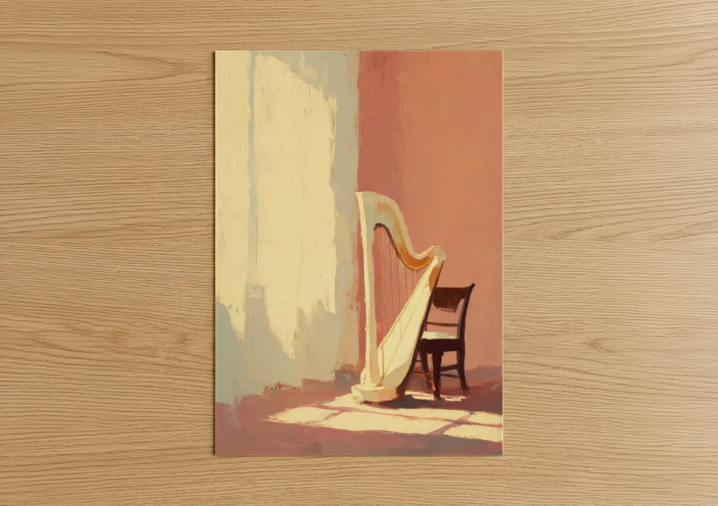 Sunlit Harp Interior Light Wall Art
