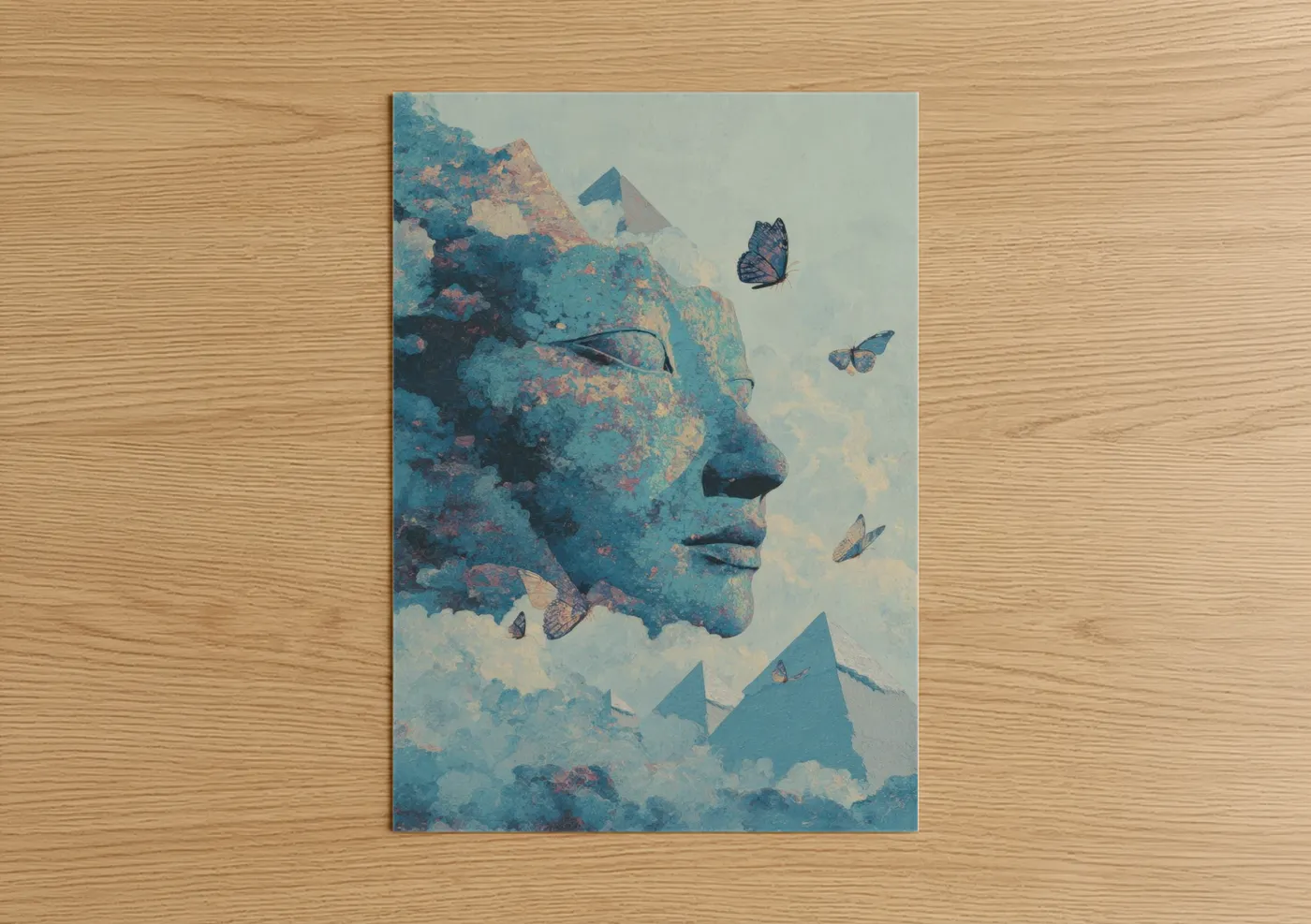 Ethereal Sphinx Watercolor Wall Art