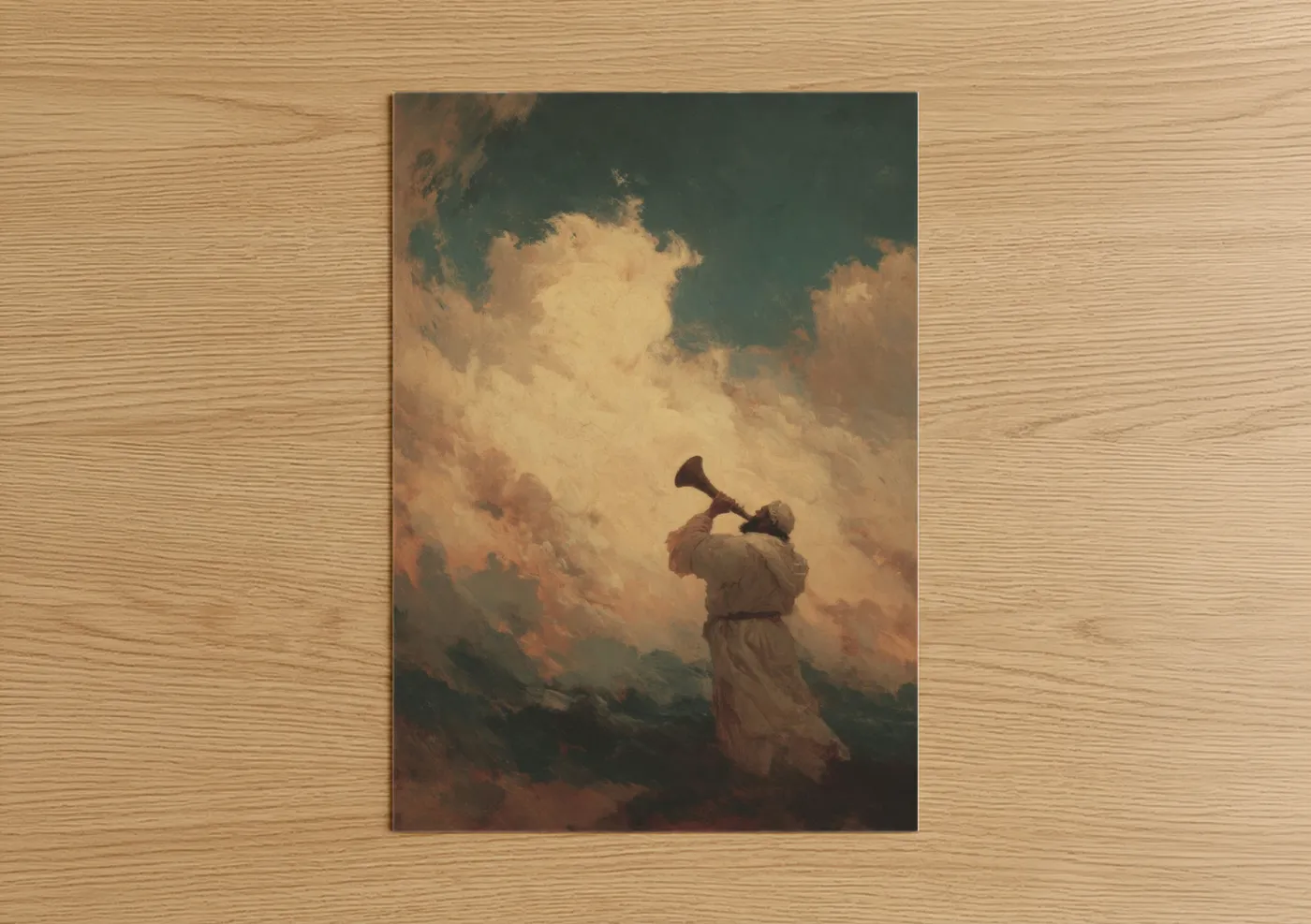 Heavenly Shofar Spiritual Cloud Wall Art