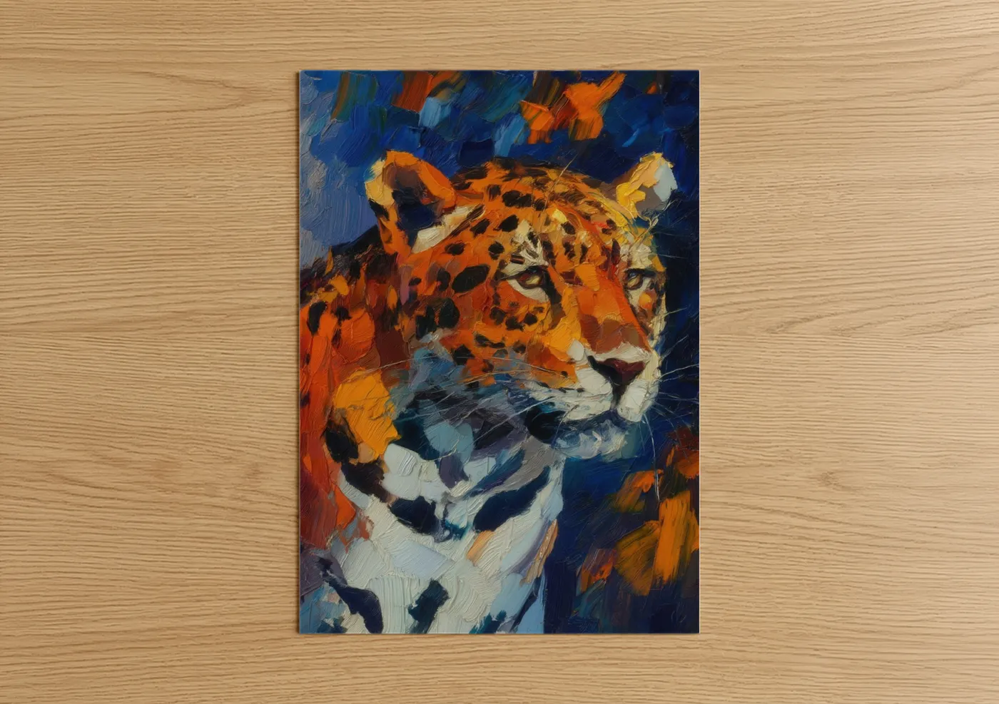 Golden Jaguar Abstract Expressionist Art Wall Art