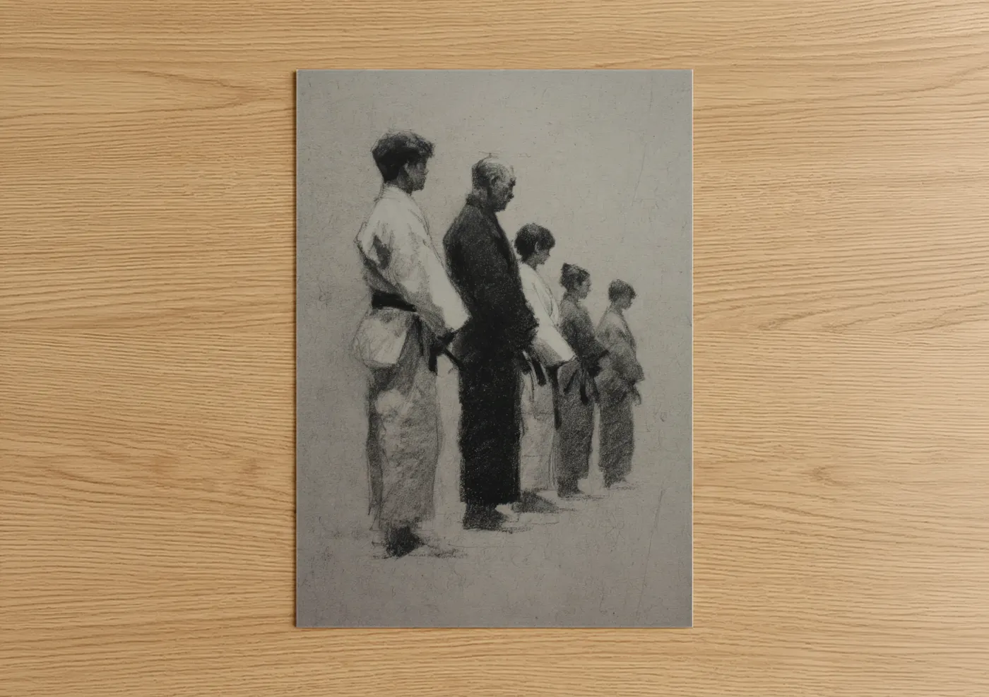 Judo Lineage Martial Arts Sketch Wall Art