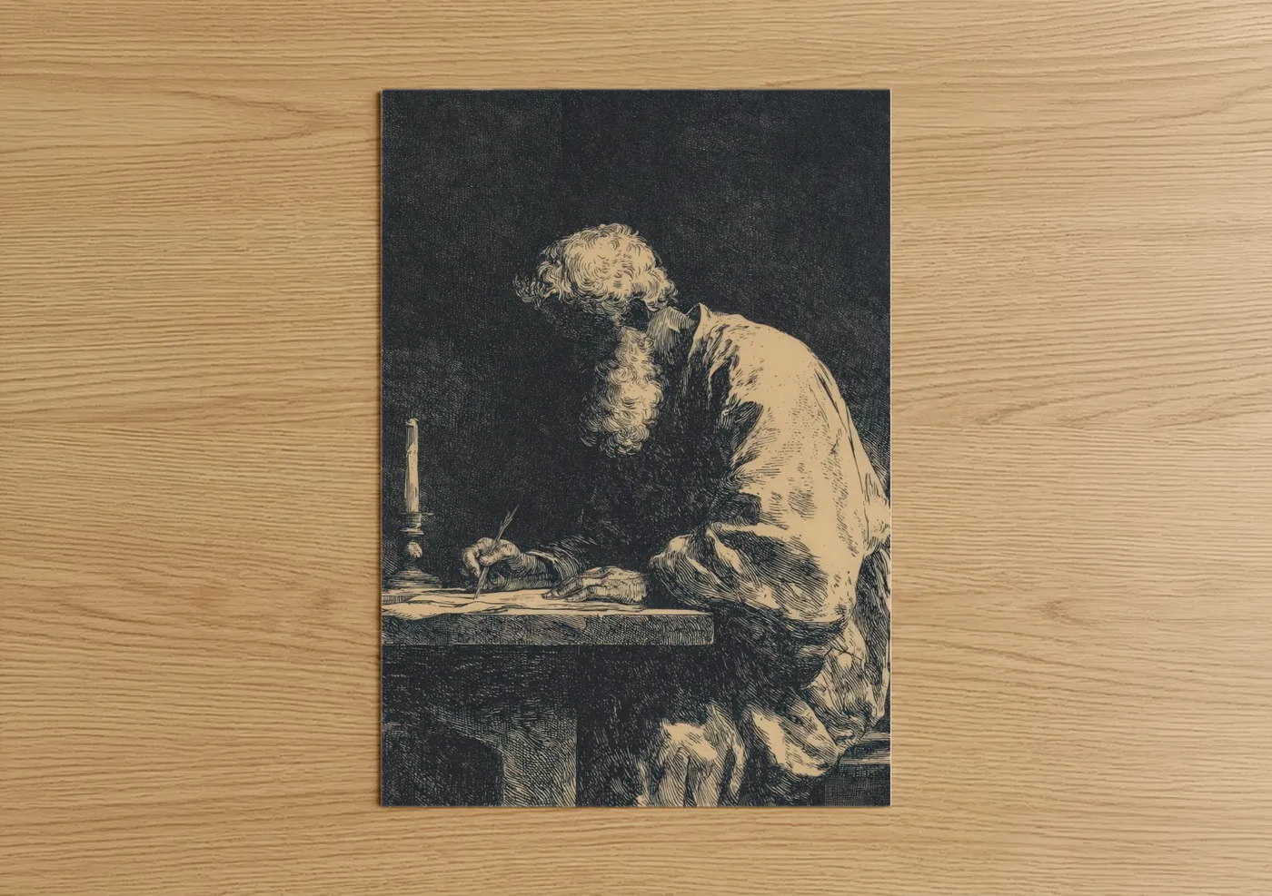Saint Peter Contemplative Religious Art Print Wall Art