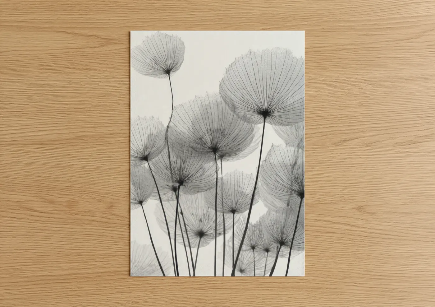 Delicate Dandelion Seedhead Black and White Wall Art