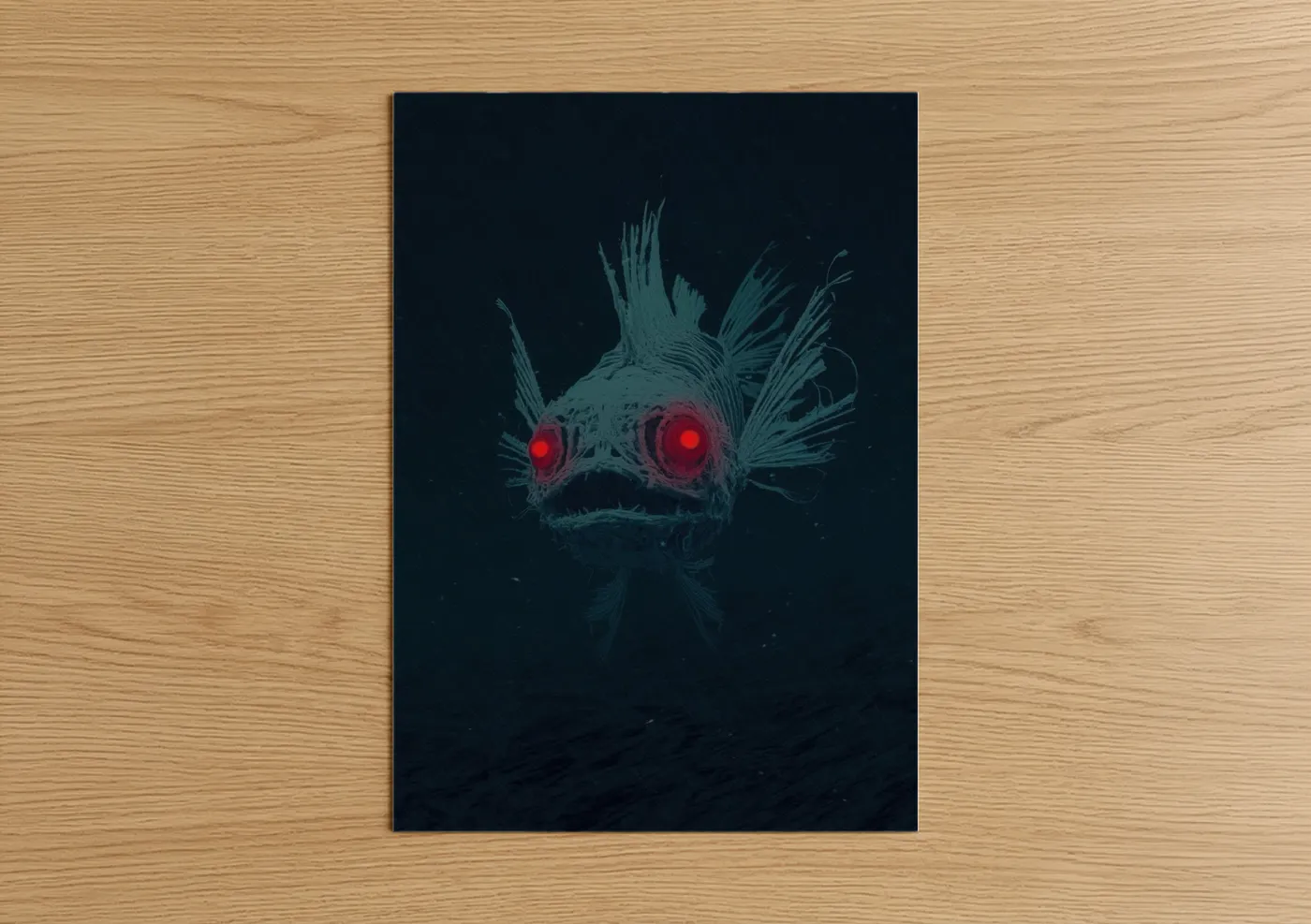 Glowing Dragon Fish Deep Sea Wall Art