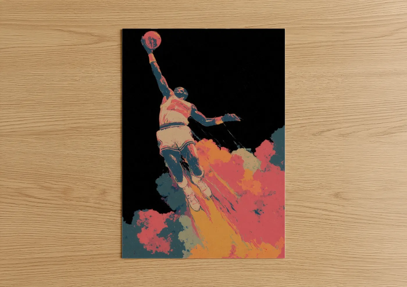 Basketball Slam Dunk Pop Wall Art