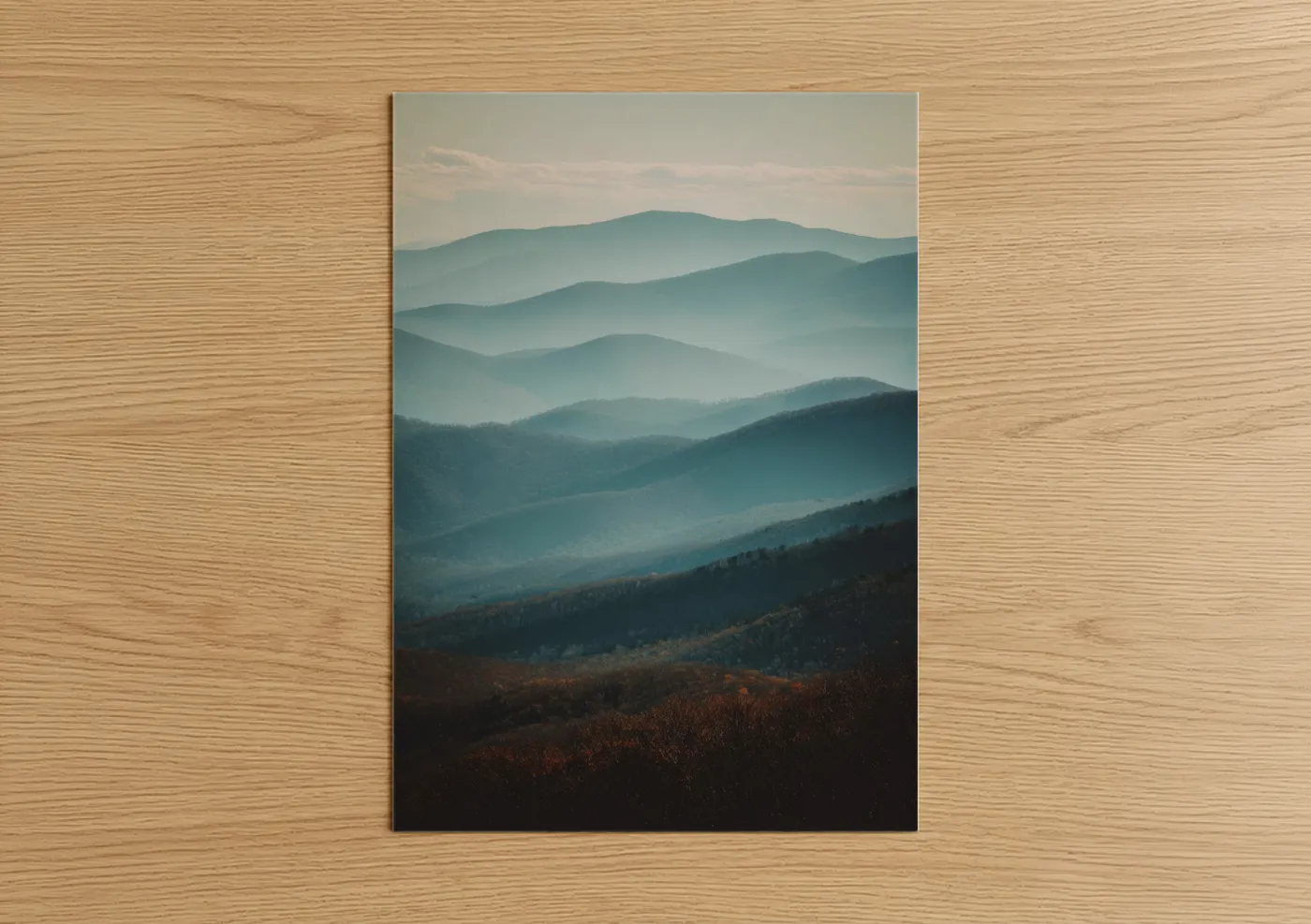Blue Ridge Mountains Misty Landscape Wall Art
