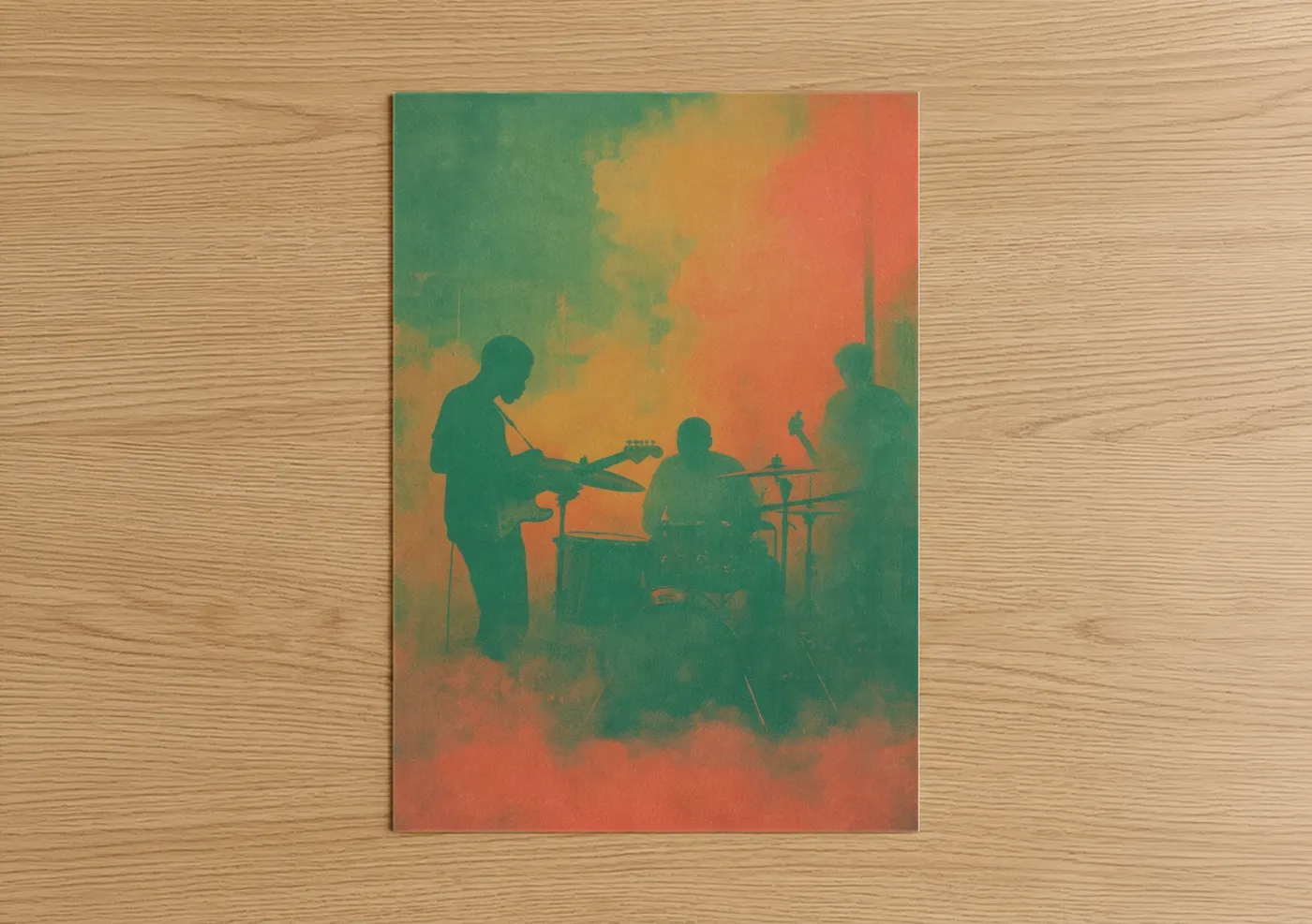 Sunset Reggae Band Silhouette Artwork Wall Art
