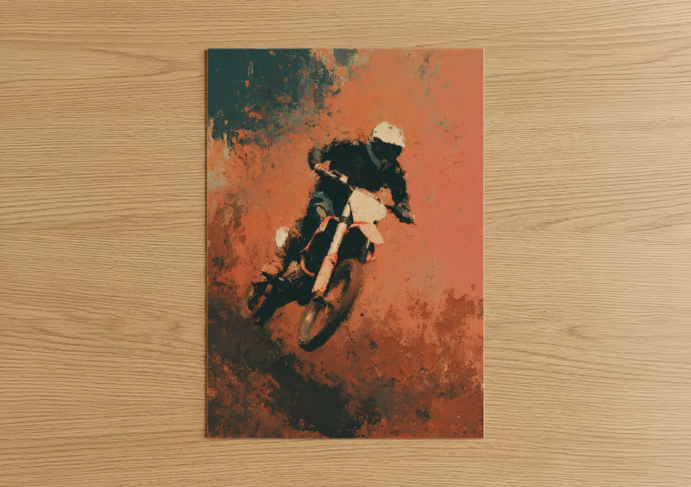 Airborne Motocross Rider Extreme Sports Wall Art