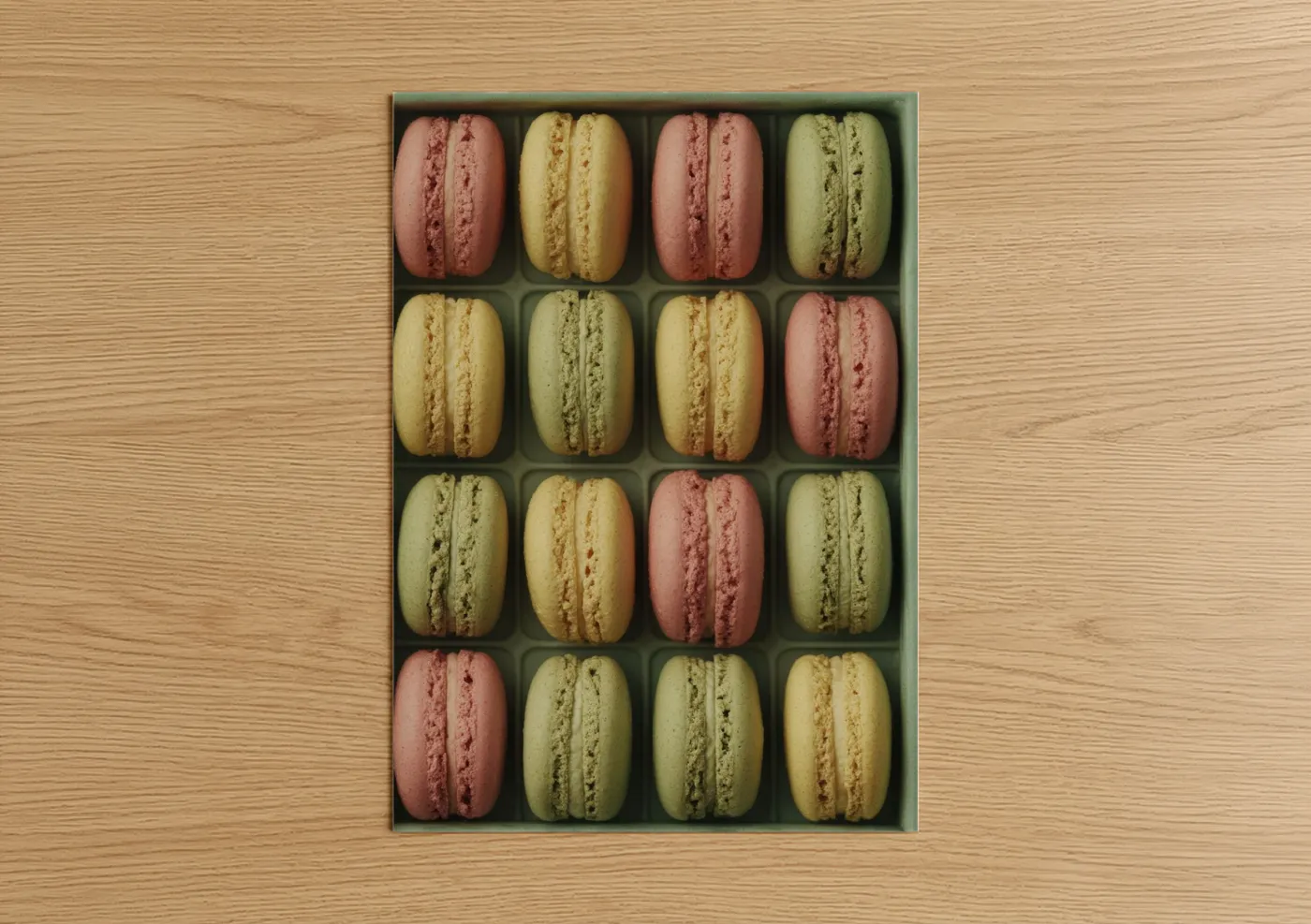 Colorful French Macarons Box Grid Wall Art