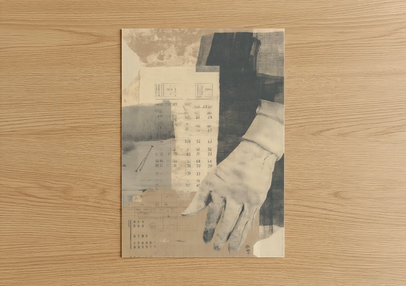 Vintage Golf Hands Collage Wall Art