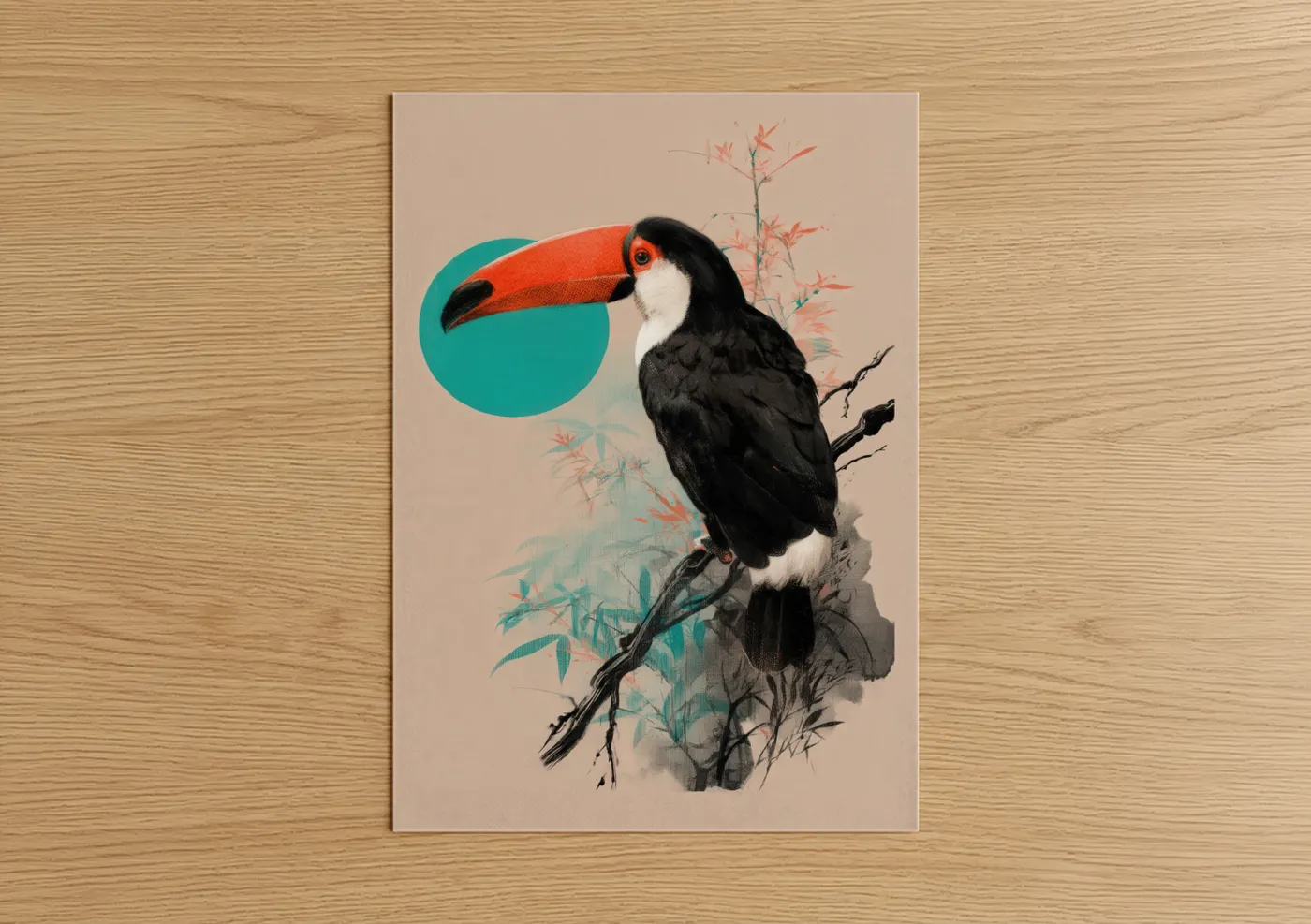 Tropical Toucan Modern Wildlife Wall Art
