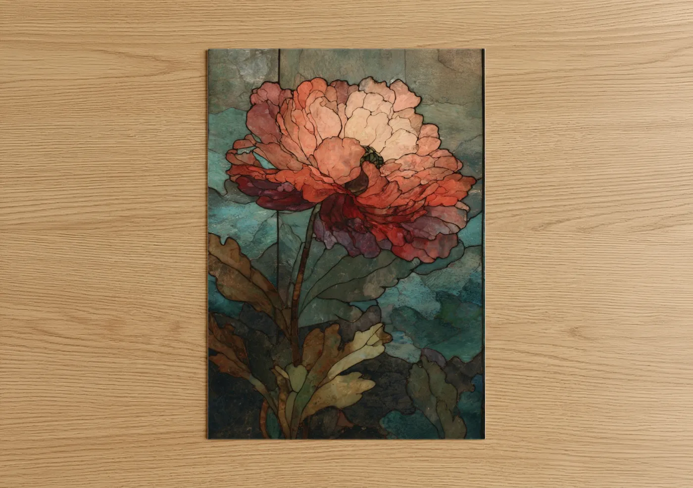 Coral Sea Anemone Watercolor Wall Art