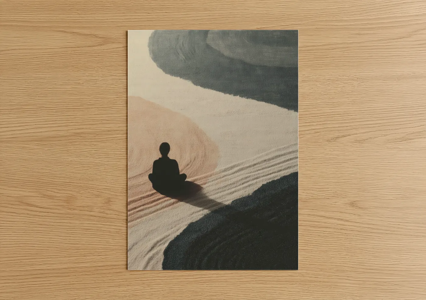 Meditative Yoga Pose Abstract Wall Art