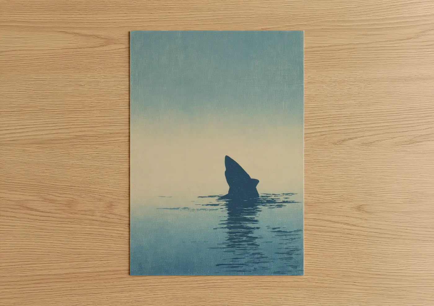 Basking Shark Solitude Ocean Art Wall Art