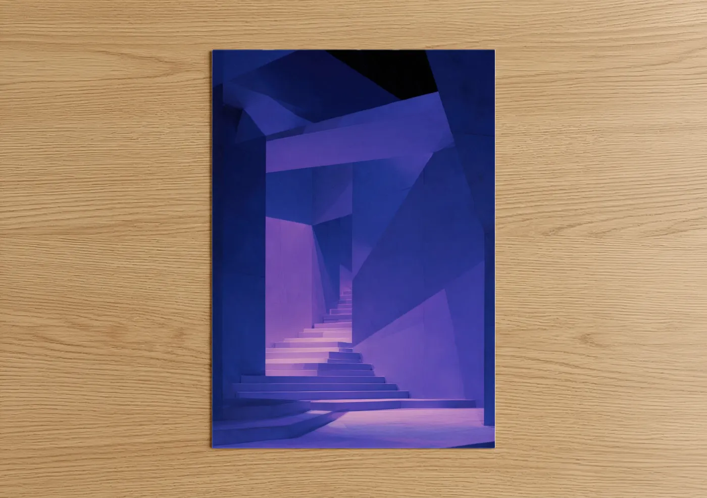 Modern Purple Theater Staircase Architecture Wall Art