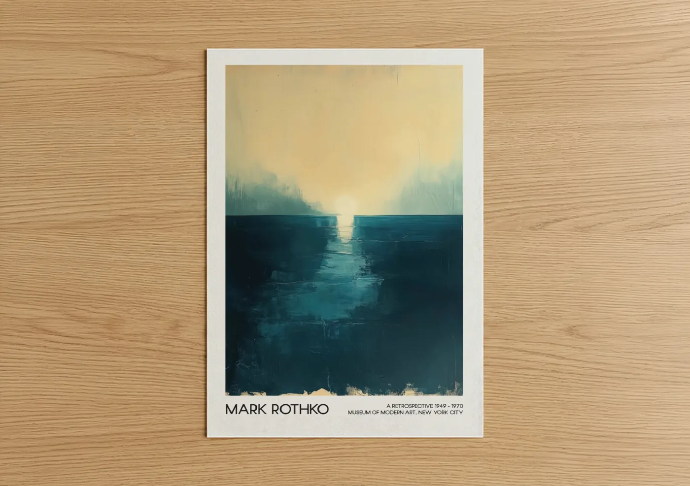 Minimalist Lake Horizon Abstract Wall Art