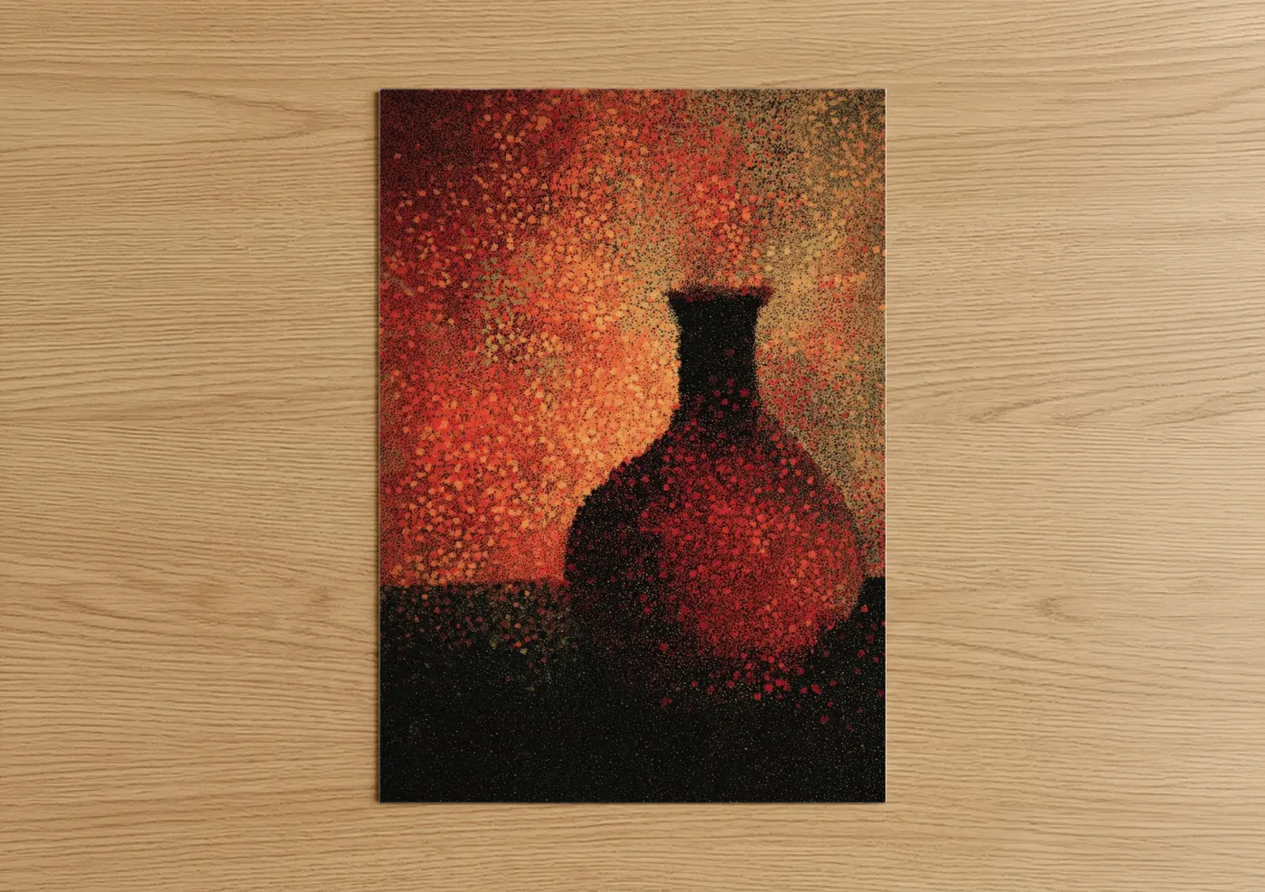 Crimson Wine Silhouette Abstract Wall Art