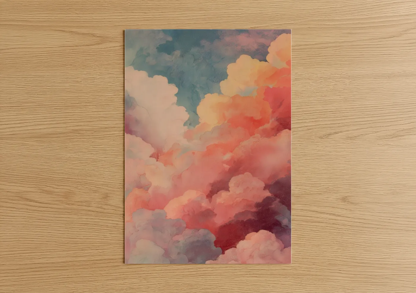 Dreamy Sky Rainbow Watercolor Wall Art