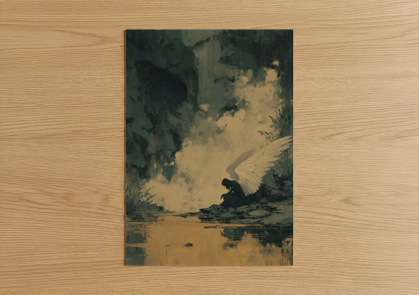 Fallen Angel Dark Fantasy Wall Art