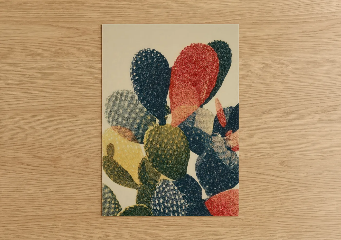 Colorful Desert Cactus Botanical Wall Art