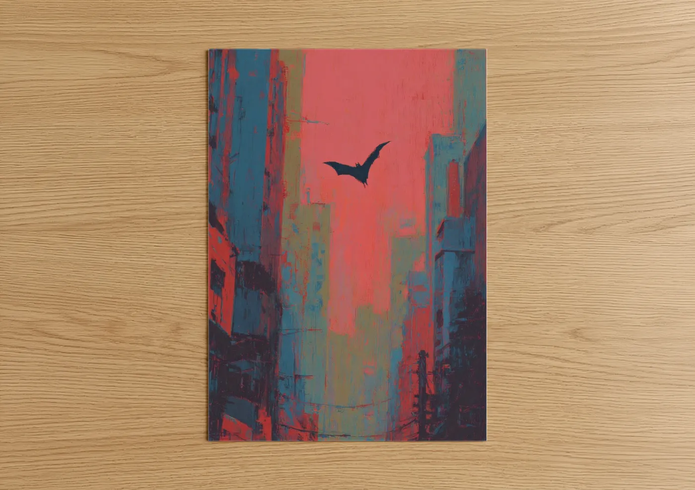 Urban Bat Flight Modern Wall Art