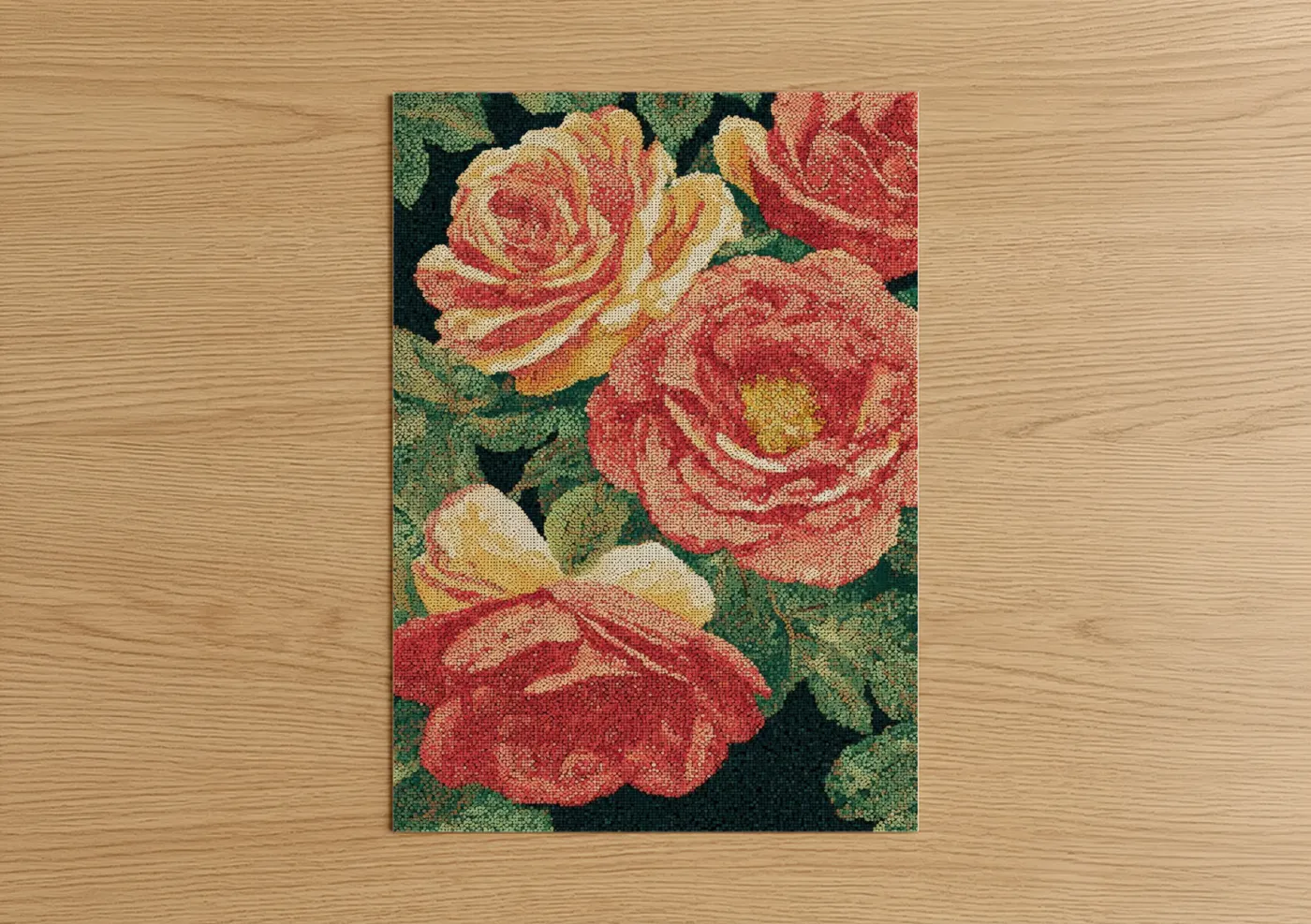 Vintage Rose Garden Floral Wall Art