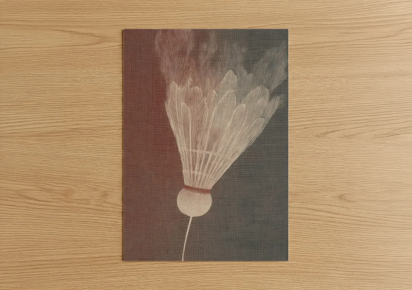 Ethereal Badminton Shuttlecock Art Wall Art