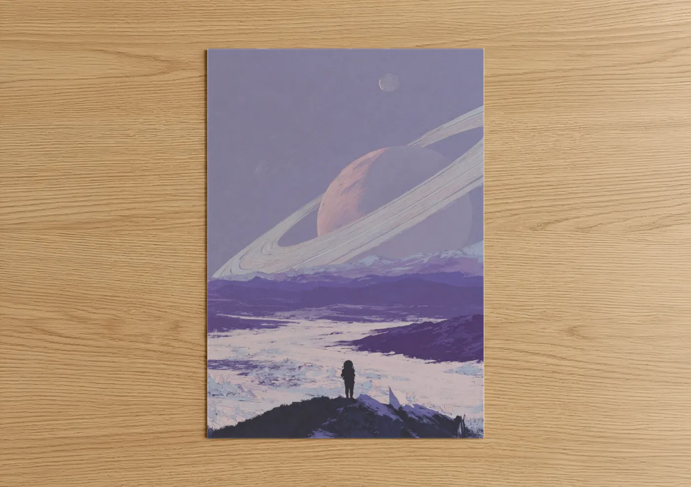 Solitary Explorer Alien Planet Sci-Fi Wall Art