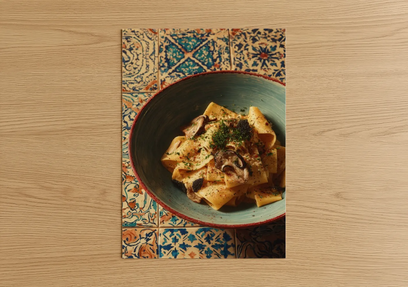 Truffle Pasta Bowl with Mushrooms Wall Art